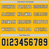 Custom Hockey Jersey – Triple Stripes Gold Black White Long Sleeve – personalization font options