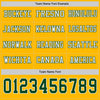Custom Hockey Jersey – Triple Stripes Gold Green White Long Sleeve – personalization font options
