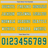 Custom Hockey Jersey – Triple Stripes Gold Kelly Green White Long Sleeve – personalization font options