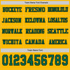 Custom Hockey Jersey – Triple Stripes Gold Kelly Green Black Long Sleeve – personalization font options