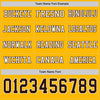 Custom Hockey Jersey – Triple Stripes Gold Brown White Long Sleeve – personalization font options