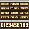 Custom Hockey Jersey – Triple Stripes Brown White Gold Long Sleeve – personalization font options