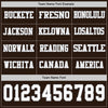 Custom Hockey Jersey – Triple Stripes Brown White Gray Long Sleeve – personalization font options