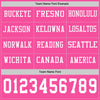 Custom Hockey Jersey – Triple Stripes Pink White Long Sleeve – personalization font options
