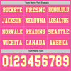 Custom Hockey Jersey – Triple Stripes Pink White Yellow Long Sleeve – personalization font options