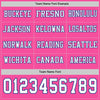 Custom Hockey Jersey – Triple Stripes Pink White Royal Long Sleeve – personalization font options