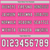 Custom Hockey Jersey – Triple Stripes Pink White Black Long Sleeve – personalization font options