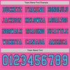 Custom Hockey Jersey – Triple Stripes Pink Sky Blue Black Long Sleeve – personalization font options