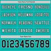 Custom Hockey Jersey – Triple Stripes Aqua Black White Long Sleeve – personalization font options
