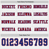 Custom Hockey Jersey – Triple Stripes White Royal Red Long Sleeve – personalization font options