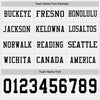 Custom Hockey Jersey – Triple Stripes White Black Long Sleeve – personalization font options