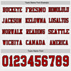 Custom Hockey Jersey – Triple Stripes White Red Black Long Sleeve – personalization font options