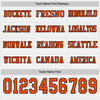 Custom Hockey Jersey – Triple Stripes White Orange Black Long Sleeve – personalization font options