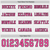 Custom Hockey Jersey – Triple Stripes White Pink Black Long Sleeve – personalization font options