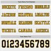 Custom Hockey Jersey – Triple Stripes White Black Gold Long Sleeve – personalization font options