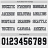 Custom Hockey Jersey – Triple Stripes White Black Gray Long Sleeve – personalization font options