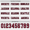 Custom Hockey Jersey – Triple Stripes White Crimson Black Long Sleeve – personalization font options