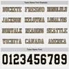 Custom Hockey Jersey – Triple Stripes White Black Vegas Gold Long Sleeve – personalization font options