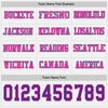 Custom Hockey Jersey – Triple Stripes White Purple Pink Long Sleeve – personalization font options