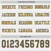 Custom Hockey Jersey – Triple Stripes White Steel Gray Old Gold Long Sleeve – personalization font options