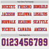 Custom Hockey Jersey – Triple Stripes White Purple Orange Long Sleeve – personalization font options