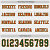 Custom Hockey Jersey – Triple Stripes White Green Orange Long Sleeve – personalization font options