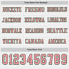 Custom Hockey Jersey – Triple Stripes White Medium Pink Green Long Sleeve – personalization font options