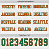 Custom Hockey Jersey – Triple Stripes White Kelly Green Orange Long Sleeve – personalization font options