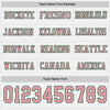 Custom Hockey Jersey – Triple Stripes White Medium Pink Kelly Green Long Sleeve – personalization font options
