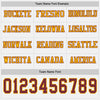 Custom Hockey Jersey – Triple Stripes White Burgundy Gold Long Sleeve – personalization font options