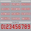 Custom Hockey Jersey – Triple Stripes Gray Red White Long Sleeve – personalization font options