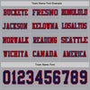 Custom Hockey Jersey – Triple Stripes Gray Navy Red Long Sleeve – personalization font options