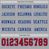 Custom Hockey Jersey – Triple Stripes Gray Red Royal Long Sleeve – personalization font options