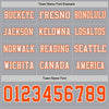 Custom Hockey Jersey – Triple Stripes Gray Orange White Long Sleeve – personalization font options