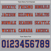 Custom Hockey Jersey – Triple Stripes Gray Royal Orange Long Sleeve – personalization font options