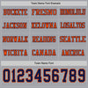 Custom Hockey Jersey – Triple Stripes Gray Navy Orange Long Sleeve – personalization font options