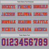 Custom Hockey Jersey – Triple Stripes Gray Purple Orange Long Sleeve – personalization font options