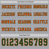 Custom Hockey Jersey – Triple Stripes Gray Green Orange Long Sleeve – personalization font options