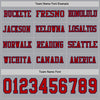 Custom Hockey Jersey – Triple Stripes Gray Red Navy Long Sleeve – personalization font options