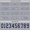Custom Hockey Jersey – Triple Stripes Gray Navy White Long Sleeve – personalization font options