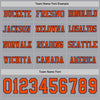 Custom Hockey Jersey – Triple Stripes Gray Orange Navy Long Sleeve – personalization font options