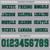 Custom Hockey Jersey – Triple Stripes Gray Kelly Green Black Long Sleeve – personalization font options