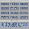 Custom Hockey Jersey – Triple Stripes Gray Light Blue Black Long Sleeve – personalization font options