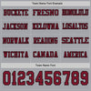 Custom Hockey Jersey – Triple Stripes Gray Crimson Black Long Sleeve – personalization font options