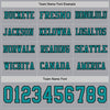 Custom Hockey Jersey – Triple Stripes Gray Teal Black Long Sleeve – personalization font options