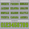 Custom Hockey Jersey – Triple Stripes Gray Neon Green Black Long Sleeve – personalization font options