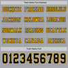 Custom Hockey Jersey – Triple Stripes Gray Black Gold Long Sleeve – personalization font options