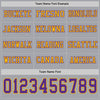 Custom Hockey Jersey – Triple Stripes Gray Purple Gold Long Sleeve – personalization font options