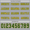 Custom Hockey Jersey – Triple Stripes Gray Green Gold Long Sleeve – personalization font options