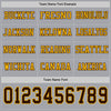 Custom Hockey Jersey – Triple Stripes Gray Brown Gold Long Sleeve – personalization font options